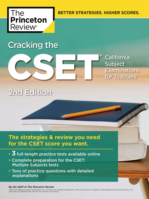 Title details for Cracking the CSET (California Subject Examinations for Teachers) by The Princeton Review - Available